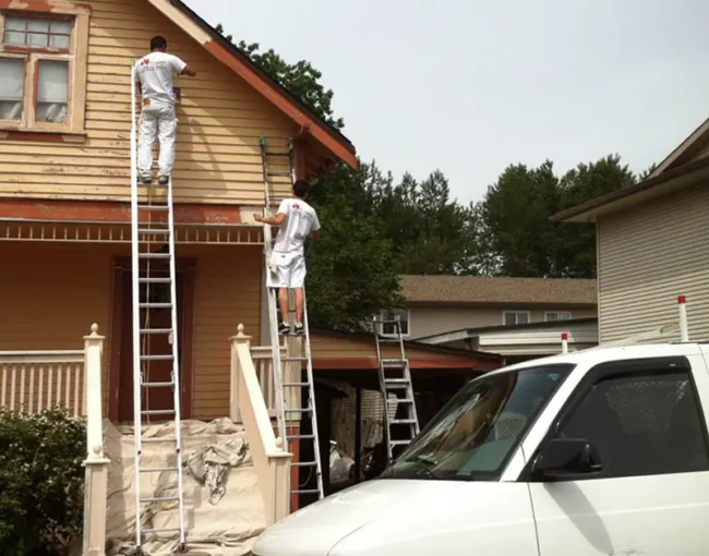 Vancouver painting company, AZ painting Ltd, Exterior painters in Burnaby, Painters in Canada, Interior painters, AZ painters in Vancouver, Epoxy & floor painters in Canada, interior house painting, Painting Floating Staircase, Top Vancouver Painting Company
