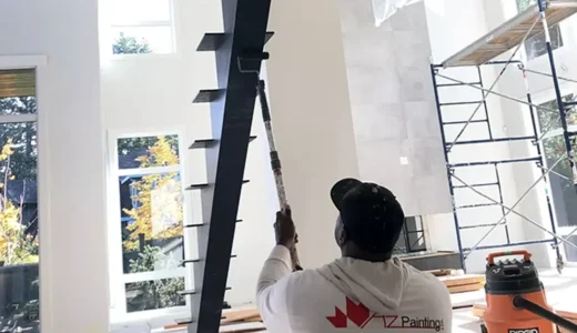 AZ painting Ltd, Exterior painters in Burnaby, Painters in Canada, Interior painters, AZ painters in Vancouver, Epoxy & floor painters in Canada, interior house painting, Painting Floating Staircase,