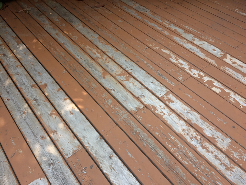 damaged deck wood
