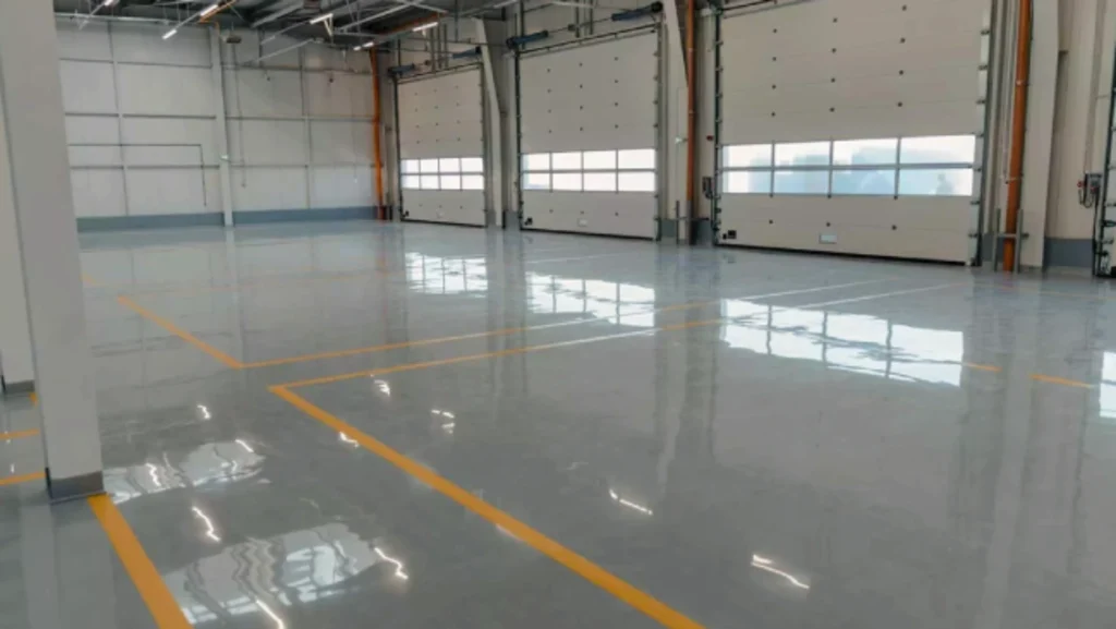 Commercial and industrial floor coating services in Burnaby by AZ Painting, including epoxy flooring, waterproofing, and durable high-traffic concrete floor protection